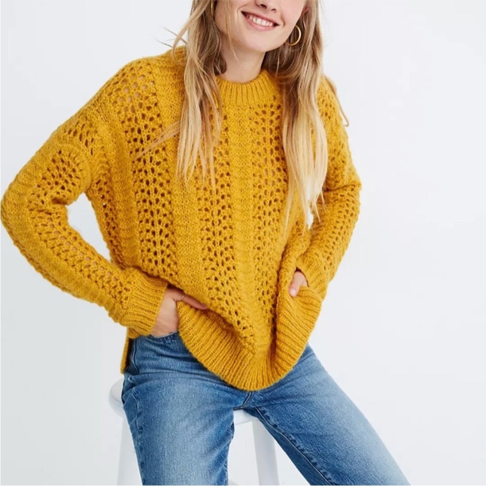 Madewell Windemere Pointelle Pullover Sweater